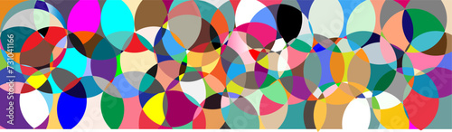 abstract colorful background with shapes and elipses