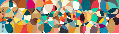 abstract colorful background with circles and shapes