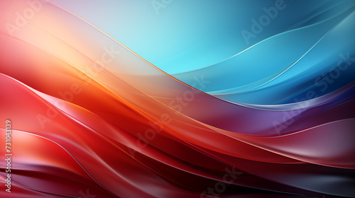 Background Colorful red tone gradient rainbow overlay abstract background bright creative  waves of fabric  template luxurious cloth festivals Glossy smooth texture  flowing  curve lines wallpaper