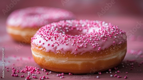 Donut macro Photo well decorated product photo 