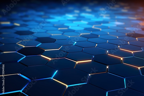 Abstract technology hexagon background. 3D rendering.