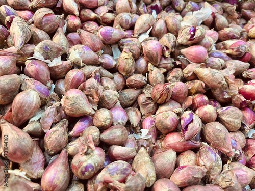 Local shallot at market photo