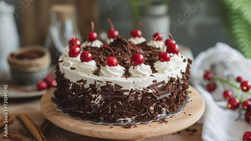 Whole Black Forest cake.