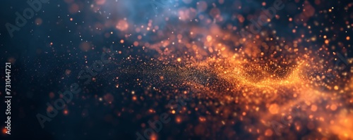 An abstract particle background featuring ample copy space.