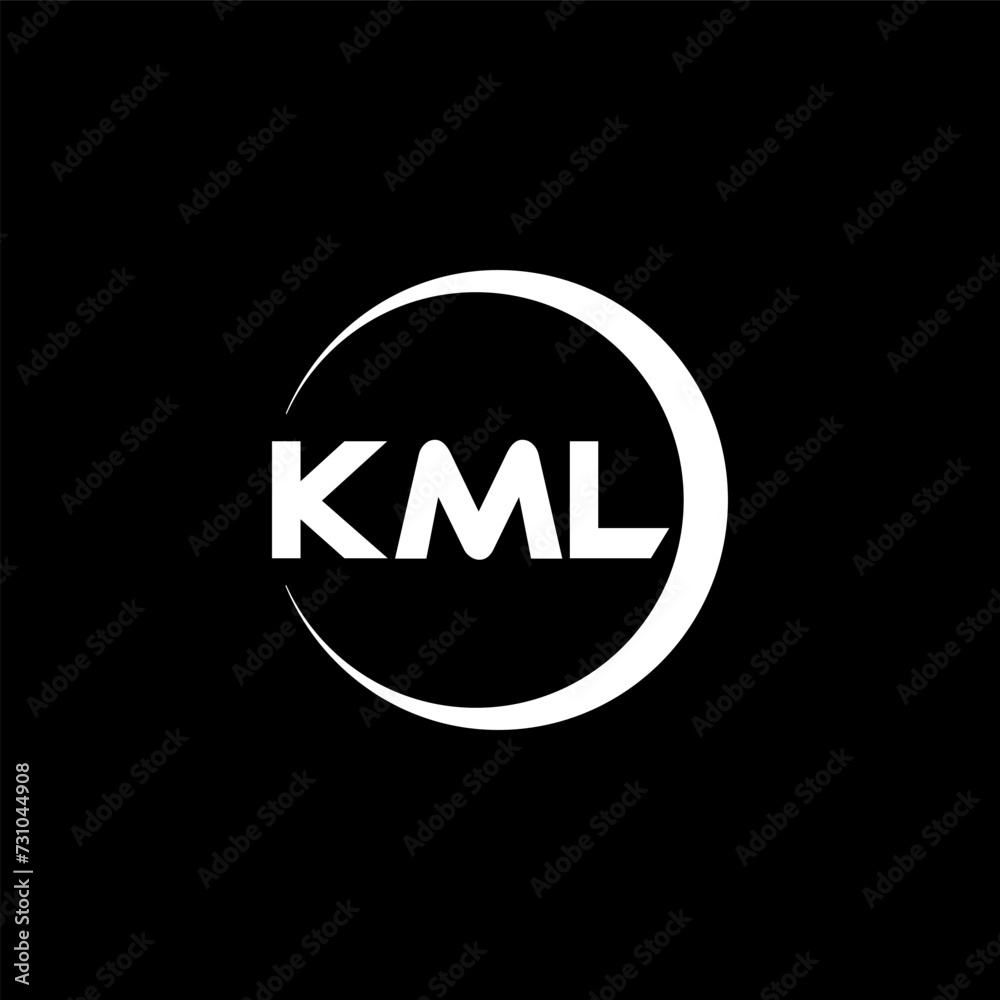 KML letter logo design with black background in illustrator, cube logo, vector logo, modern alphabet font overlap style. calligraphy designs for logo, Poster, Invitation, etc. KML letter logo design with black background in illustrator, cube logo, vector logo, modern alphabet font overlap style. calligraphy designs for logo, Poster, Invitation, etc.