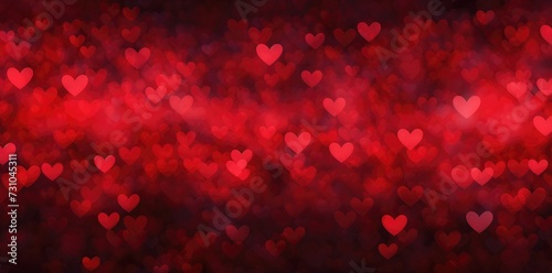 Several hearts are suspended in mid-air, creating an uplifting and cheerful scene.