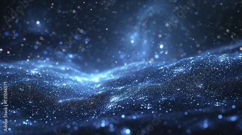 surface rough grain universe sky night space outer fantasy fantastic effect stars glow twinkling design background abstract shiny glitter blue indigo dark black 