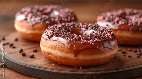 Donut macro Photo well decorated product photo 