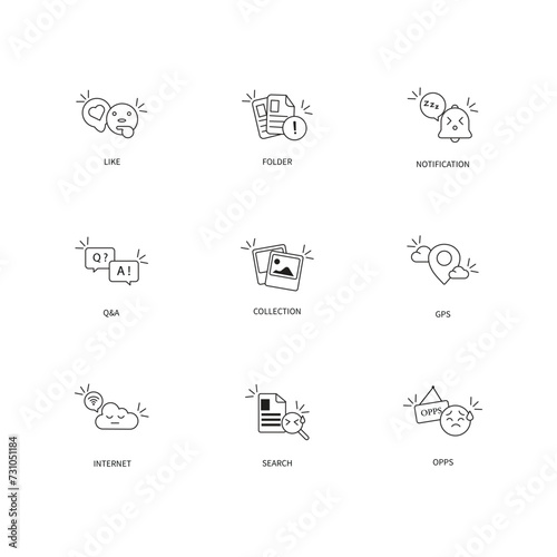 Modern Empty States Vector Illustrations for Digital Design, Digital Empty States Illustrations for User Interface Design.