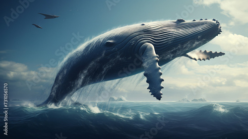 Whale in half air. © John