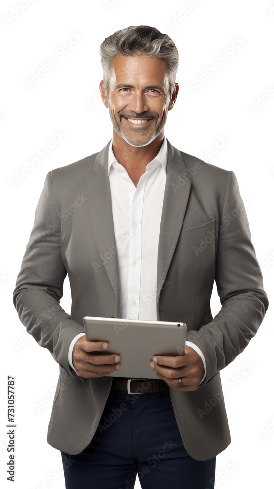 man with a tablet TRANSPARENT background, PNG, man with a tablet TRANSPARENT background, PNG,
