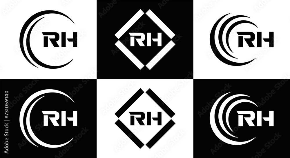 RH logo. RH set , R H design. White RH letter. RH, R H letter logo design. Initial letter RH letter logo set, linked circle uppercase monogram logo. R H letter logo vector design.
RH logo. RH set , R H design. White RH letter. RH, R H letter logo design. Initial letter RH letter logo set, linked circle uppercase monogram logo. R H letter logo vector design.