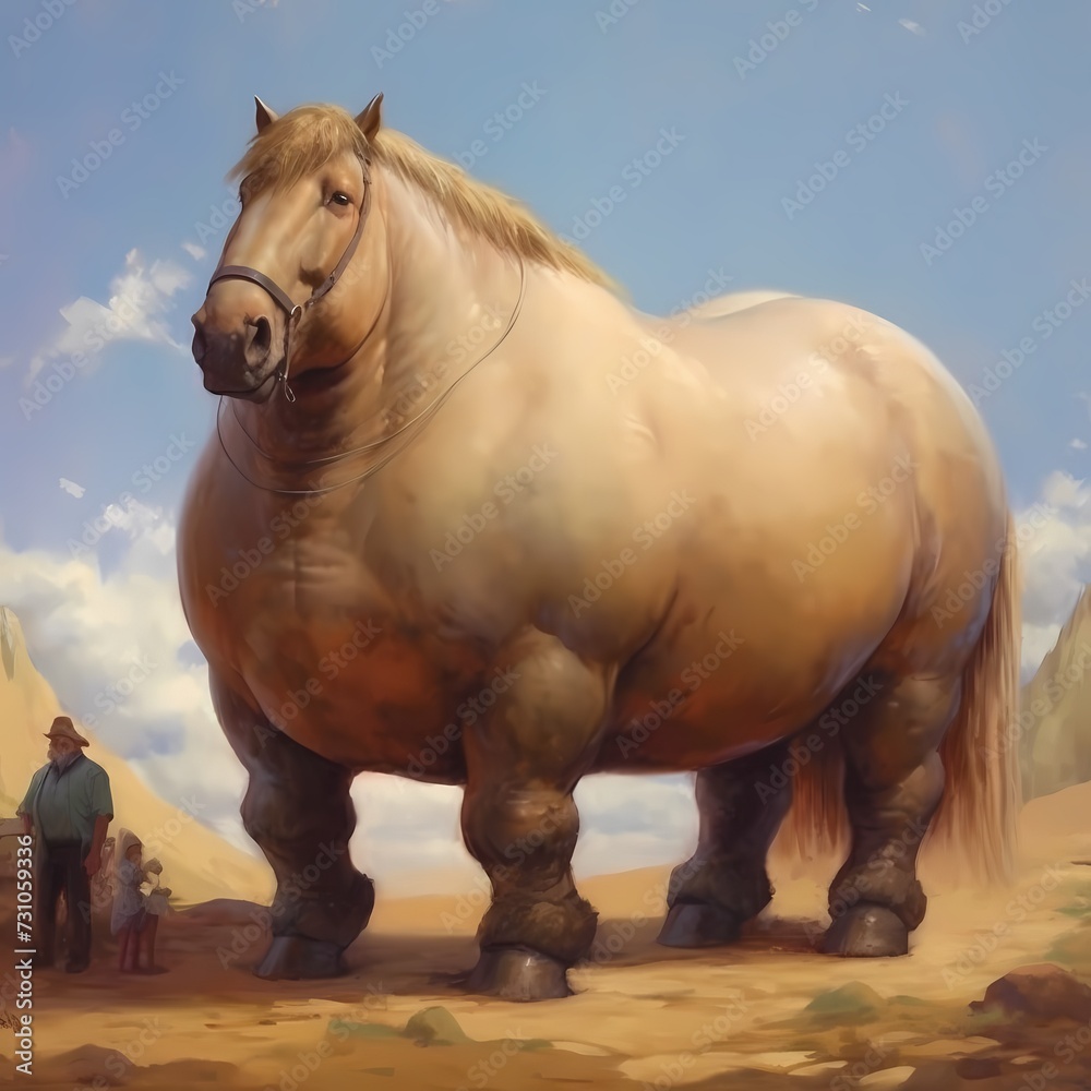 Gigantic Horse and Cowboy