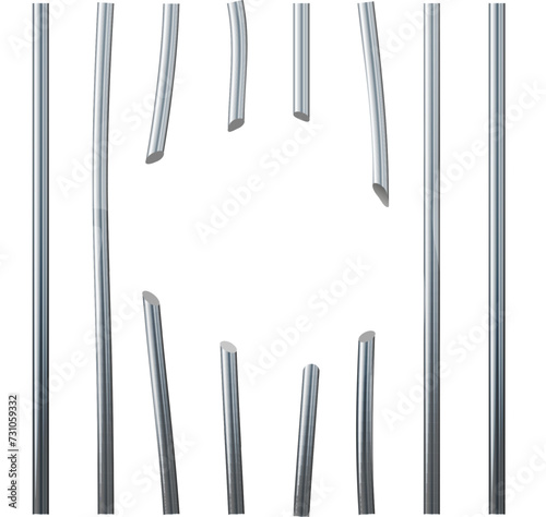 prison metal bars. Iron jail cage. Prison fence jail. Template design for criminal or sentence. Vector