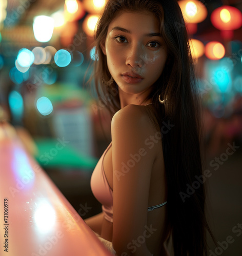 young adult asian looking w...