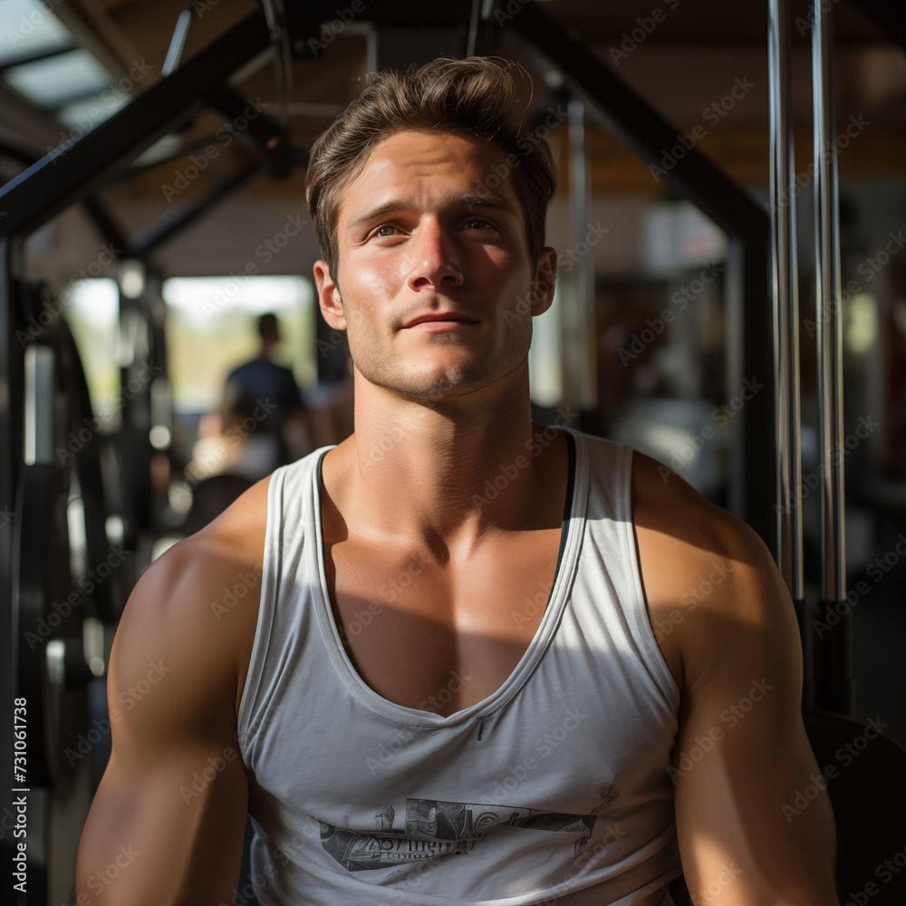 Obraz premium man in gym