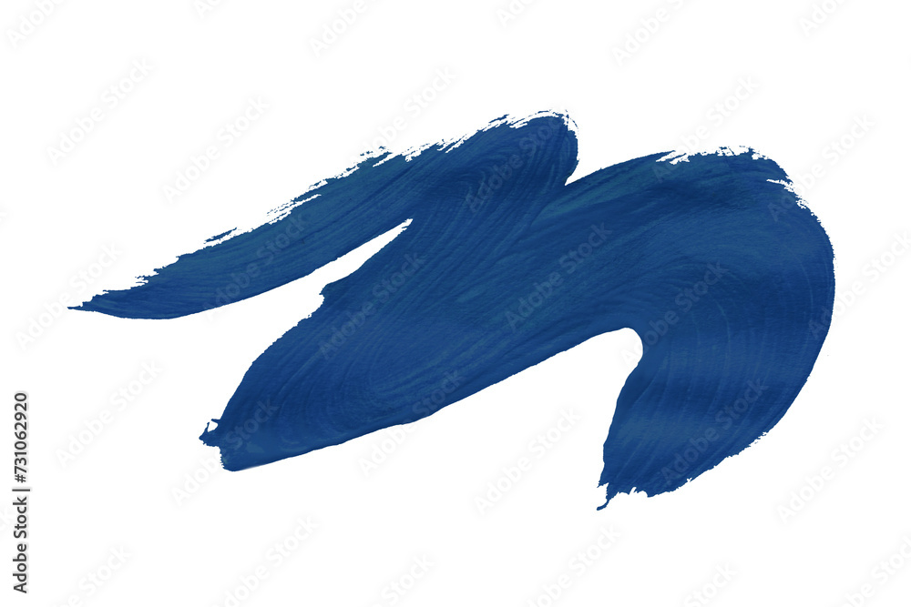Naklejka premium Blue watercolor background. Artistic hand paint. Isolated on transparent background.