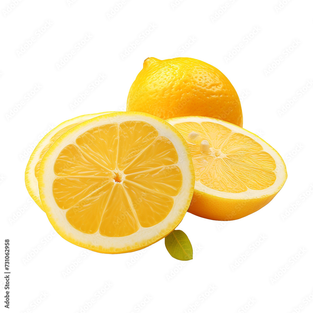 Lemons dried isolated on transparent background Lemons dried isolated on transparent background