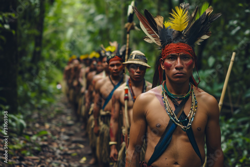 Obraz na płótnie Amazonians in the jungle.