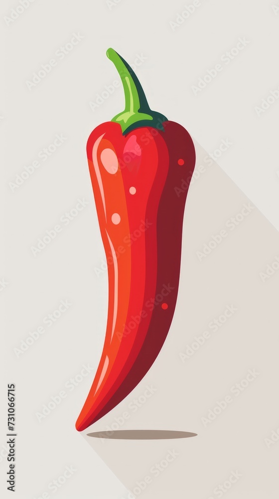 A flat-style illustration of a hot pepper captures its vibrant colors and distinct shape, adding a touch of spice to visual designs. A flat-style illustration of a hot pepper captures its vibrant colors and distinct shape, adding a touch of spice to visual designs.