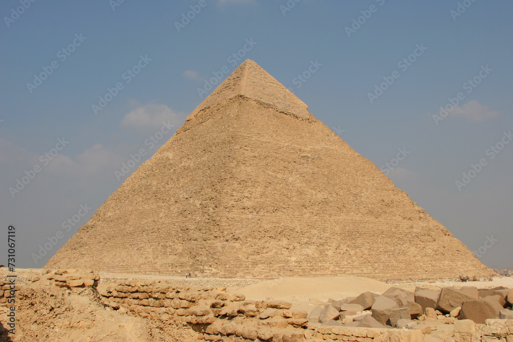 The Great Pyramids in Giza pyramid complex, Egypt. One of Seven Wonders of the World. The Great Pyramids in Giza pyramid complex, Egypt. One of Seven Wonders of the World.
