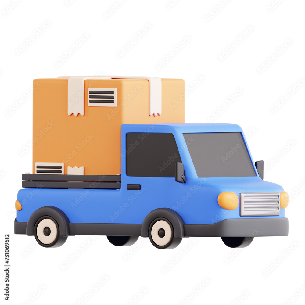 Delivery Truck 3D Illustration Delivery Truck 3D Illustration