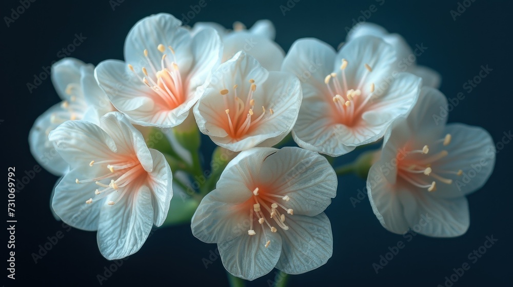 a close up of a bunch of flowers on a black background with a blurry backround to the center of the picture. a close up of a bunch of flowers on a black background with a blurry backround to the center of the picture.