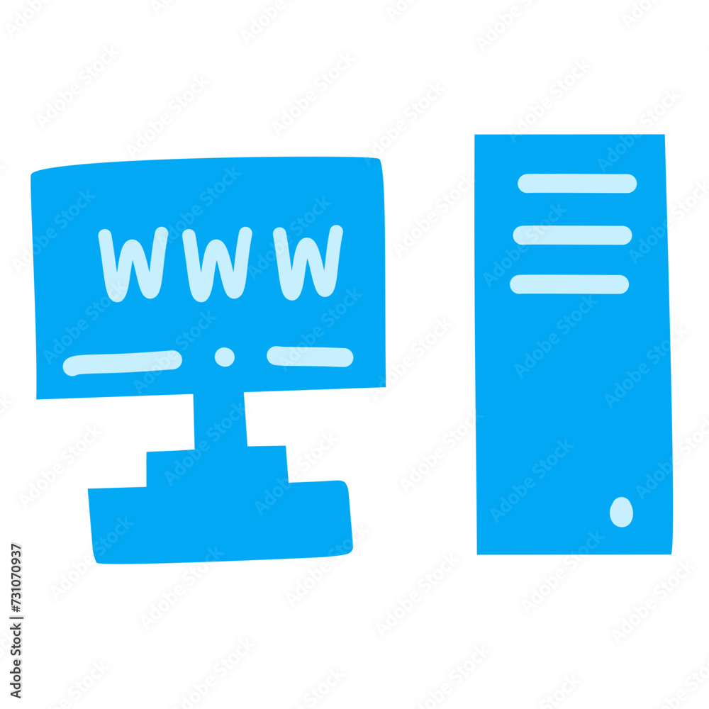 Obraz premium blue laptop icon