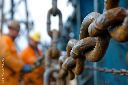 rusty heavy duty chain links