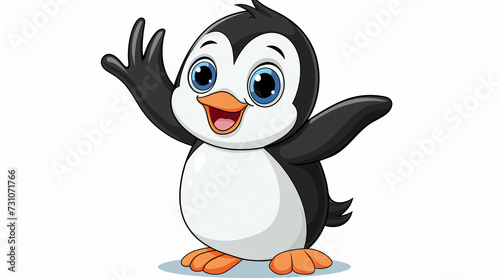 Vector illustration of cute baby penguin cartoon. © John