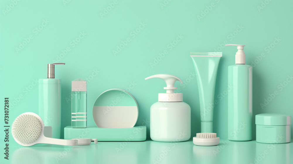 Assortment of personal hygiene items.. Assortment of personal hygiene items..
