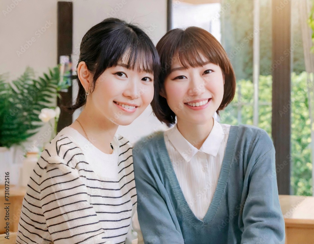 笑顔の少女のクローズアップ