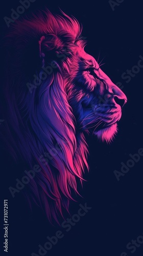lion minimalist background image for cellphone  mobile phone  ios  android.