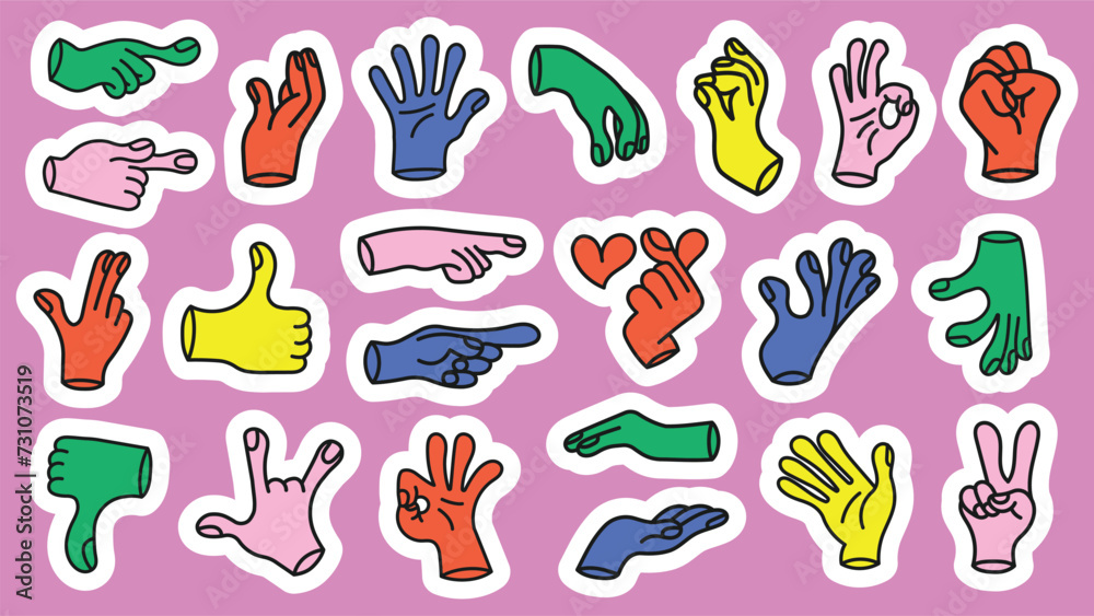 Collection of gesture signs from human hands. A set of fingers showing emotions and directions. gesture finger in flat design. communication expressions with hand sign in trendy style. vector icon Collection of gesture signs from human hands. A set of fingers showing emotions and directions. gesture finger in flat design. communication expressions with hand sign in trendy style. vector icon