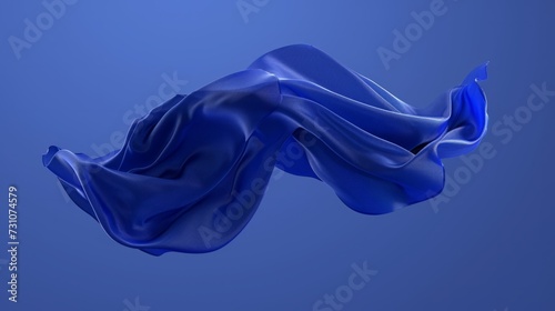 cobalt color fabric floating, minimalism, blue luxury background