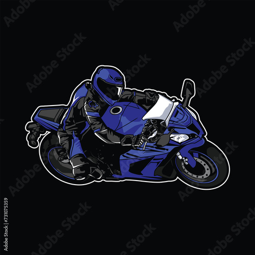 Illustration Montorcycle Kawasaki Ninja Vector Very Awesome