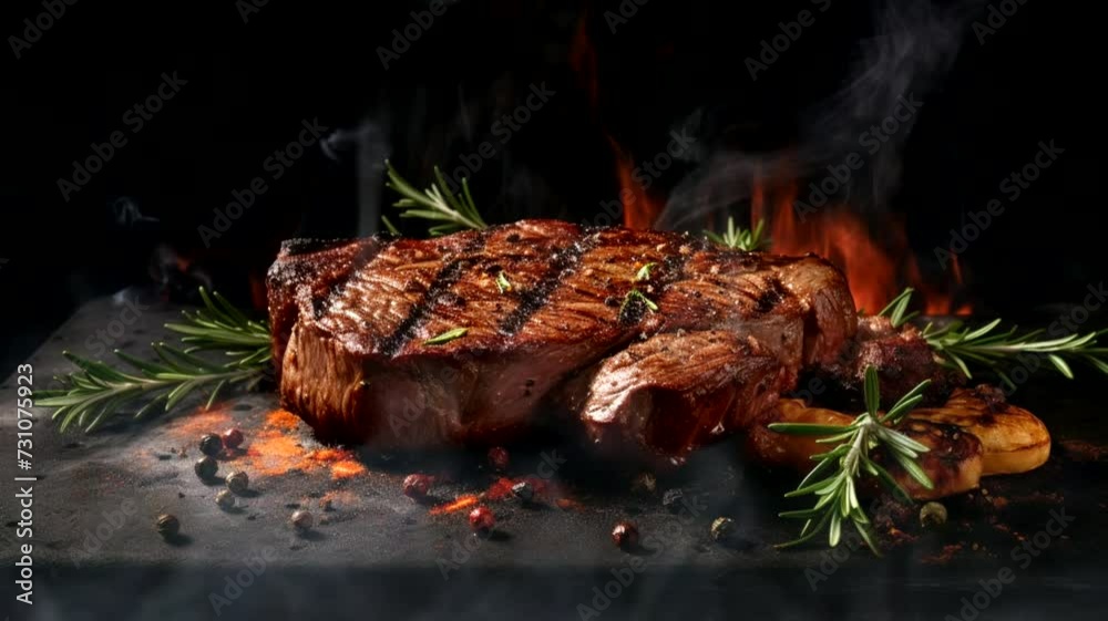 Grilled steak bbq scene, 4k animated virtual repeating seamless
Grilled steak bbq scene, 4k animated virtual repeating seamless