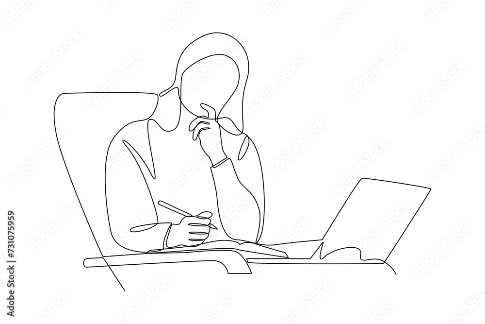 Continuous one line drawing copy writing concept Doodle vector illustration Continuous one line drawing copy writing concept Doodle vector illustration