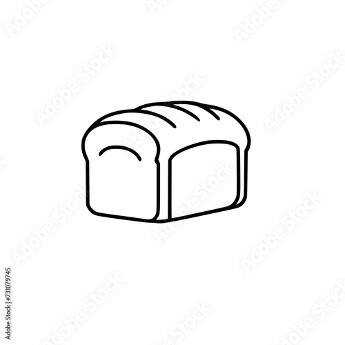 Loaf of Bread SVG Black and White Illustration Art Generative AI.