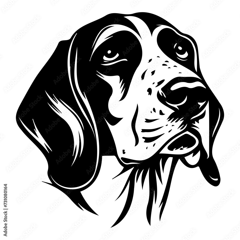 American Foxhound dog black silhouette logo svg vector, American Foxhound icon illustration. American Foxhound dog black silhouette logo svg vector, American Foxhound icon illustration.