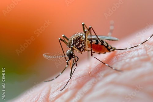Blood-sucking mosquitoes, carriers of dengue fever