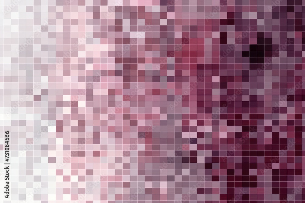 Burgundy pixel pattern artwork, intuitive abstraction, light magenta and dark gray, grid 