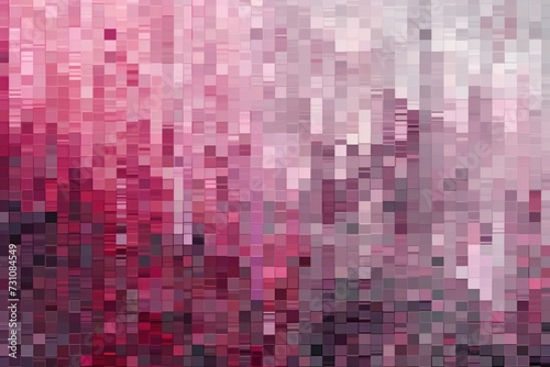 Burgundy pixel pattern artwork, intuitive abstraction, light magenta and dark gray, grid  © Celina