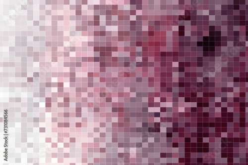 Burgundy pixel pattern artwork  intuitive abstraction  light magenta and dark gray  grid 