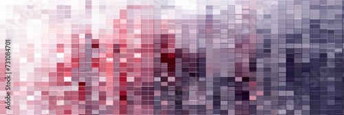 Burgundy pixel pattern artwork  intuitive abstraction  light magenta and dark gray  grid 