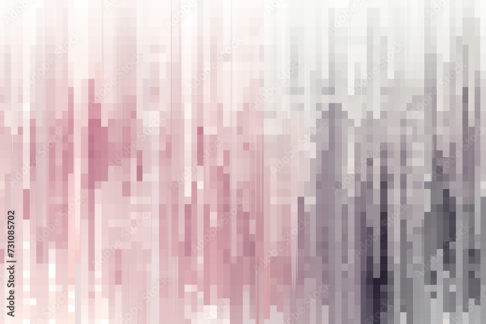 Khaki pixel pattern artwork, intuitive abstraction, light magenta and dark gray, grid