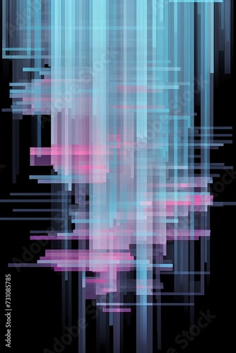 Emerald pixel pattern artwork, intuitive abstraction, light magenta and dark gray, grid 