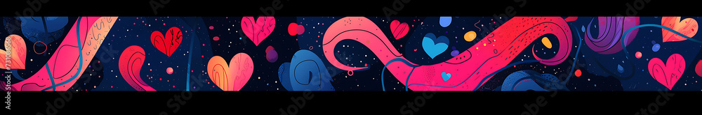 Abstract graphic design banner in the style of love and valentine. 