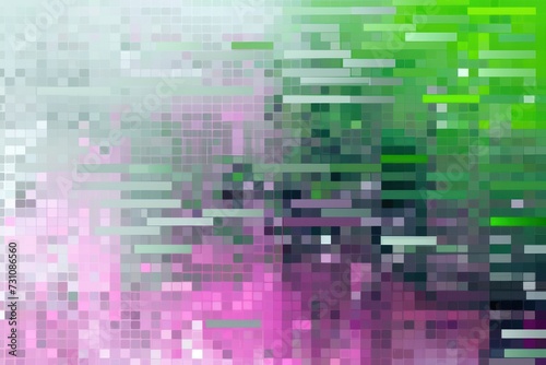 A and Green pixel pattern artwork light magenta and dark gray, grid © Celina