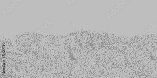 Sandy grainy gray texture on half sheet. Shabby scratched vintage vector background with copy space